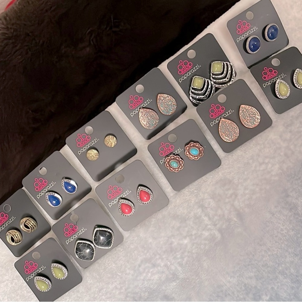 Paparazzi Post Earrings (Bundle of 13)